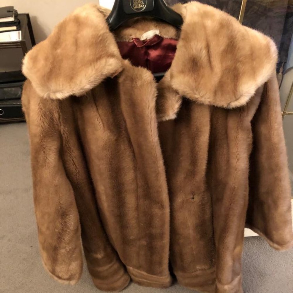 Tissavel of France Faux Fur Coat